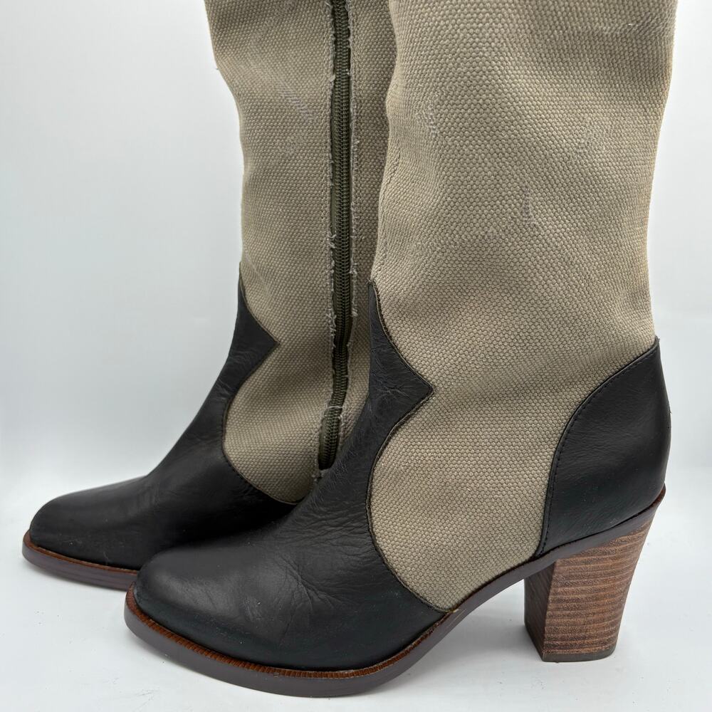 Faryl Robin for Free People Tall Boots in Tan and Black, size 8